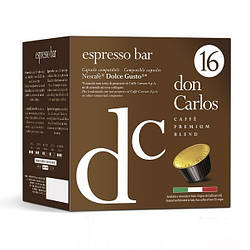 Кава в капсулах Dolce Gusto Don Carlos Espresso Bar 16 шт Дольче Густо Дон Карлос Італія