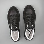 Чорні кеди на платформі шкіряні жіноче взуття великих розмірів 40-44 Cosmo Shoes Rumiya Ked Black BS, фото 9