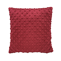Квадратная диванная декоративная подушка из плюша 30* 30 Minky Бордовый