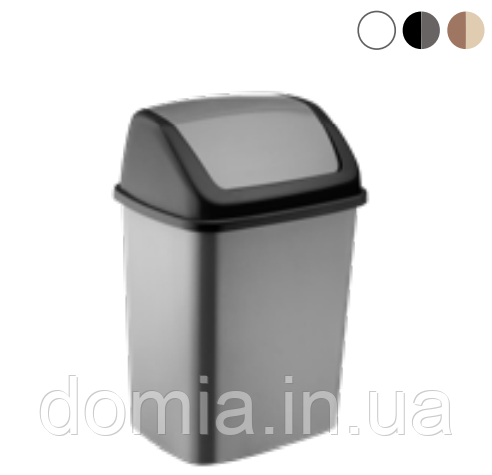 Відро для сміття прямокутне з кришкою 18 л. АKAY Plastik, Туреччина АК-739