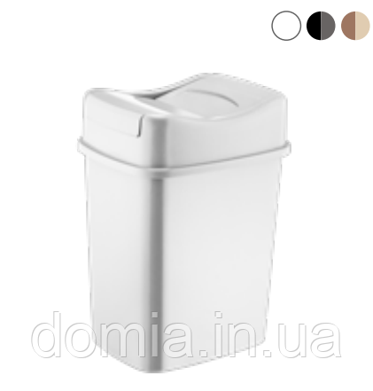 Відро для сміття прямокутне з кришкою "Whirpool" 18 л. АKAY Plastik, Туреччина АК-748