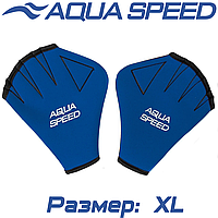 Перчатки для плавания перчатки для аквааэробики Aqua Speed Neopren Gloves, синие (XL)