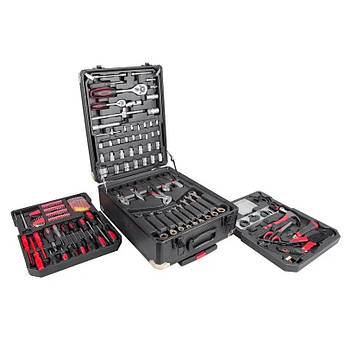 Набір ключів інструменту FERRUM FRSS186R [186 елементи / Валіза 3 рівня]