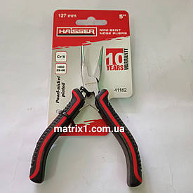 Міні плоскогубці вигнуті 127 мм Cr-V Pearl-nickel HAISSER