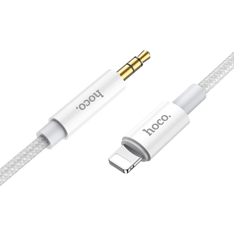 Кабель Hoco AUX UPA19 digital audio conversion cable Lightning White
