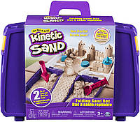 Набор кинетического песка с лотком-песочницей Замок в чемодане Kinetic Sand Spin Master