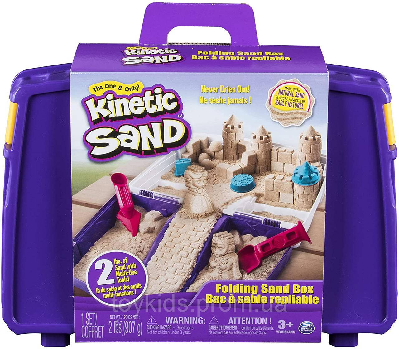 Набір кінетичного піску з лотком-пісочницею Замок у валізі Kinetic Sand Spin Master