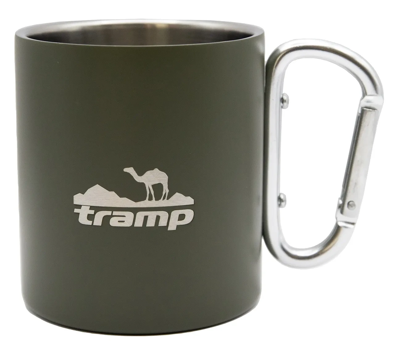 Термокухоль з карабіном туристична Tramp 350мл, оливкова, фото 1