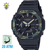 Військовий годинник тактичний протиударний та водонепроникний 200 м Casio G-Shock GA-2100 оригінал