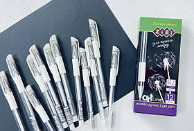 Ручка Гелева Біла 0,7 мм ZB2208-12 5882Ф ZIBI