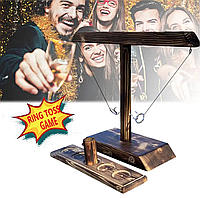 Игра для компании,вечеринок,семейная соревновательная - Battle Toss. кольцо и крючёк, деревянная игрушка