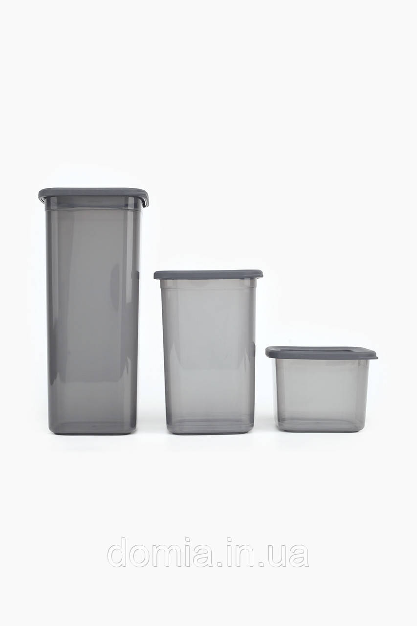 Набір 3-пр контейнерів для сипких (0,65 л + 1,3 л + 1,9 л) AKAY Plastik, Туреччина АК-767