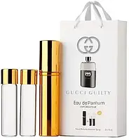 GUCCI GUILTY POUR HOMME EDT 3X15 ML парфюм мини в подарочной сумочке