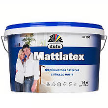 Краска латексная вдоэмульсионная Dufa Mattlatex (D100) мат білий 1,4 кг