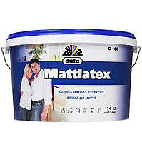 Фарба латексна водоемульсійна Dufa Mattlatex D100 3,5 кг | Матова | Для стін | Миюча