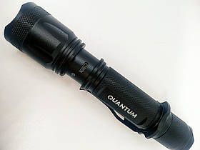 Фонарь ручной Quantum Techno 10W LED з USB + Li-ion 18650/1500mAh, blister