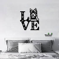 Панно Love&Paws Норвич-терьер 20x23 см - Картины и лофт декор из дерева на стену.