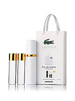 LACOSTE L.12.12 BLANC EDT 3Х15ML парфюм мини в подарочной сумочке