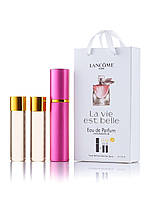 LANCOME LA VIE EST BELLE EDP 3Х15ML ПАРФУМ МІНІ ПОДАРУНКОВІЙ СУМОЧЦІ.