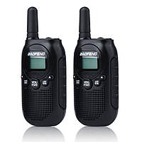 Рація BaoFeng walkie talkie PMR BF-T6 Panda - 0.5 Вт - Чорна - 2 шт.