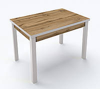 Стол обеденный раскладной Fusion furniture Марсель 90х60 Белый/Дуб аппалачи