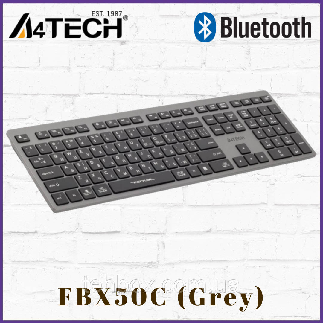 Клавиатура беспроводная A4Tech FBX50C (Grey) Fstyler Bluetooth + 2.4 ...