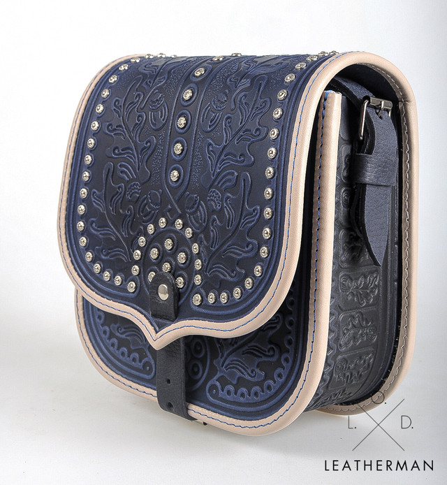 Шкіряна сумка з декором