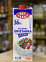 Сливки Mlekovita Smietanka 36% 1л., Польша