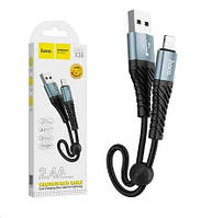 Кабель Lightning to USB Hoco X 38 0.25 м Чорний