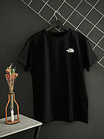 Мужская футболка The North Face черная летняя хлопковая , Спортивная футболка TNF черная стрейч-коттон