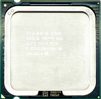 Процесор Intel Core 2 Duo E7500 2.93GHz/3M/1066 (SLGTE) s775, tray