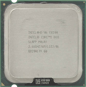 Процесор Intel Core 2 Duo E8200 2.66GHz/6M/1333 (SLAPP) s775, tray