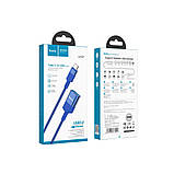 USB OTG Подовжувач Hoco U107 Type-C male to USB female USB3.0 1.2m  Blue, фото 3