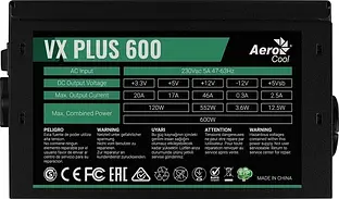 Блок живлення 600W Aerocool Plus 600 v.2.3