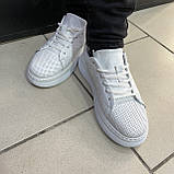 Жіночі шкіряні туфлі кросівки білі, фото 8
