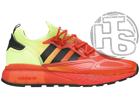 Чоловічі кросівки Adidas ZX 2K Boost Solar Yellow Hi Res Red FW0482, фото 1