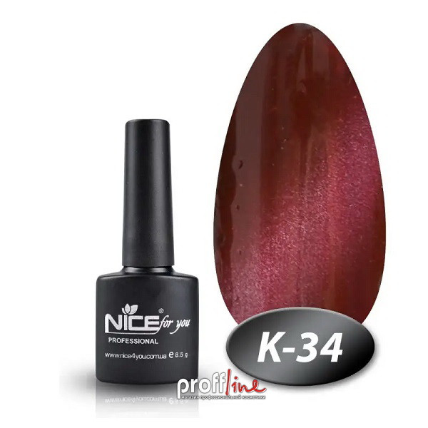 Гель-лак Nice котяче око К - 34, фото 1