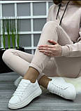 Кросівки білі жіночі сліпони еко шкіряні, фото 5