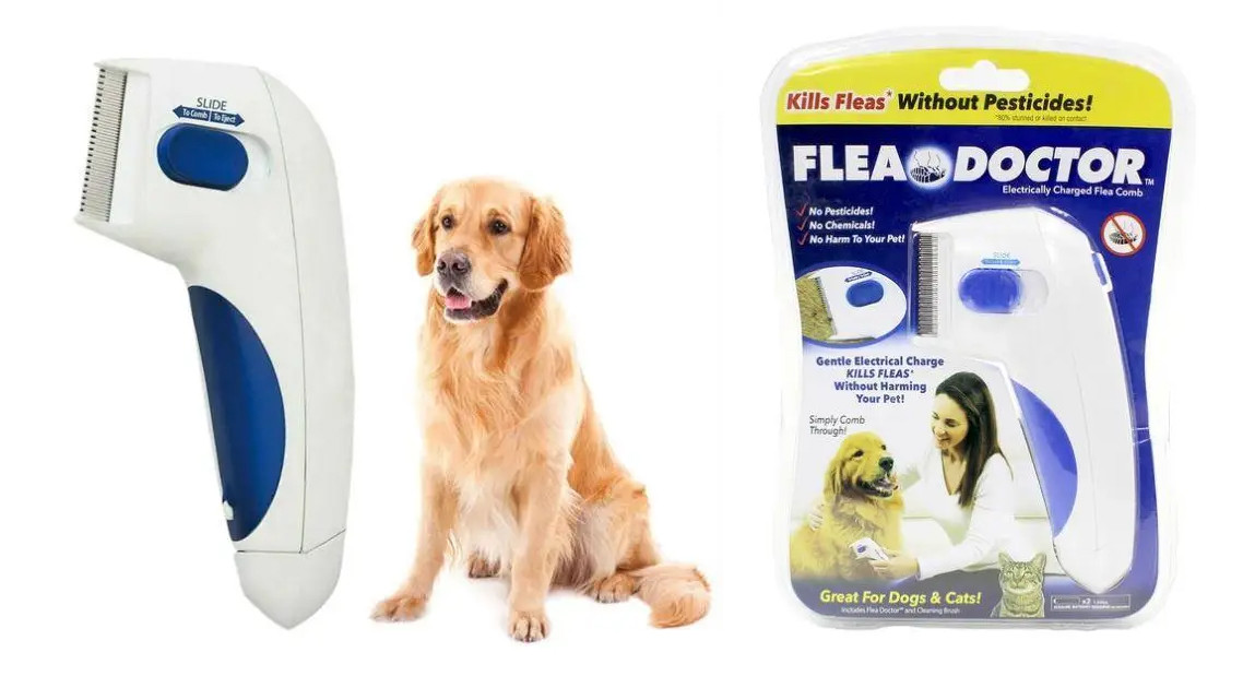 Електричний гребінець Flea Doctor від бліх для собак і котів, масажер гребінець для грумінгу тварин