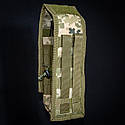 Підсумок двойний з клапаном закритого типу (рожки АК, РПК) кордура піксель, фото 4