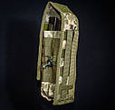 Підсумок двойний з клапаном закритого типу (рожки АК, РПК) кордура піксель, фото 3