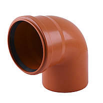 Коліно для зовнішньої каналізації 110x90