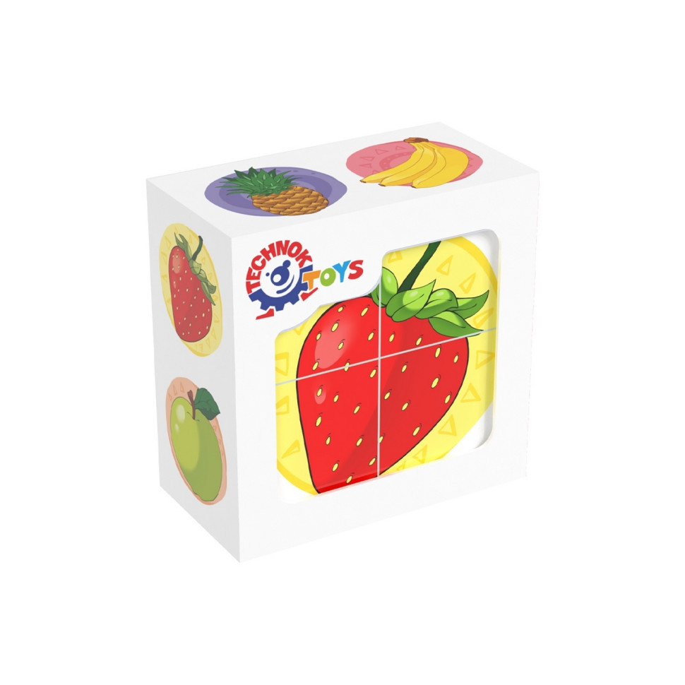 Розвиваючіі кубики "Фрукти" ТехноК 1332TXK, фото 1