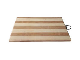 Бамбукова обробна кухонна дошка для нарізки овочів та продуктів прямокутна маленька Бамбук 26*16 cm