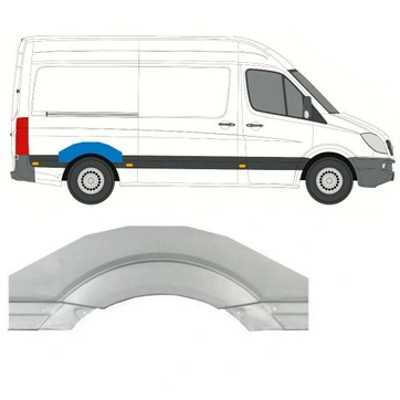 Рем заднього крила MERCEDES SPRINTER (2006 і вище) лівого правого (негрунтована) (вир-во Polcar)