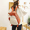 Рюкзак міський спортивний корейський рюкзак-іграшка лис лисеня лисиця помаранчевий, фото 2