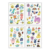 Набіір дитячих тимчасових татуювань "Монстри на вечіірціі" DoDo Toys 301099, фото 3