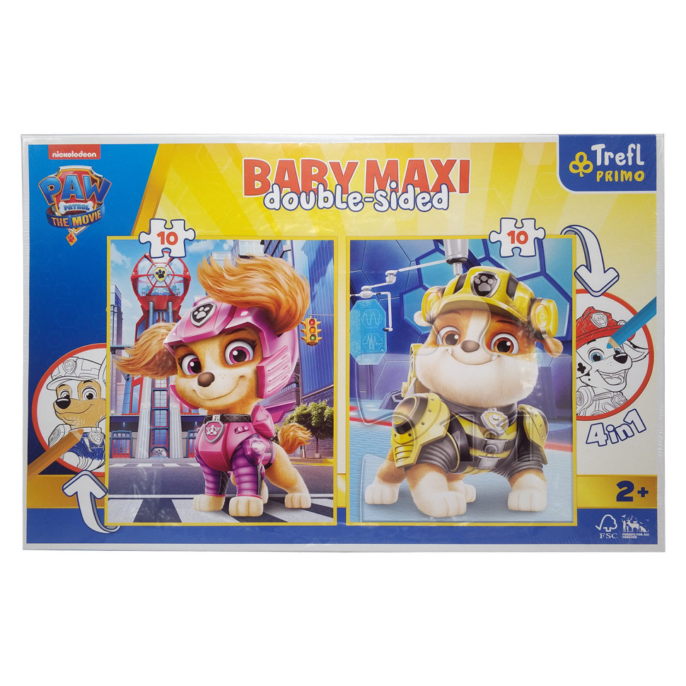 Пазли + розмальовка Tref 43004l (BABY MAXI) - "Веселий патруль" /10+10 елм, фото 1