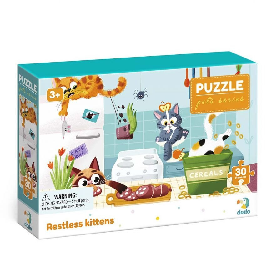 Дитячі mebelimeі пазли 300541 "Невгамовніі кошенята" 30 елементіів, фото 1
