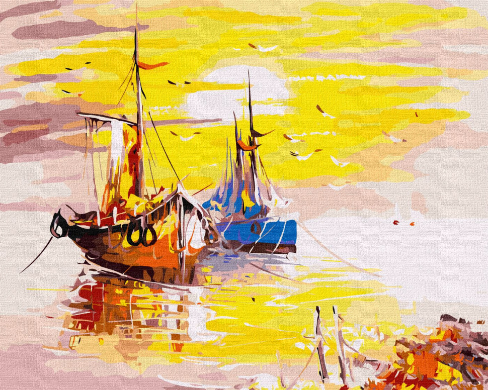 Картина mebelime mebelime за номерами "Мандріівка на свіітанку" іідейка KHO2762 40х50 см, фото 1